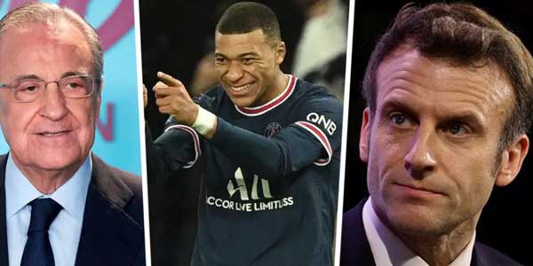 اجتماع رئيس ريال مدريد فلورنتينو بيريز مع الرئيس الفرنسي إيمانويل