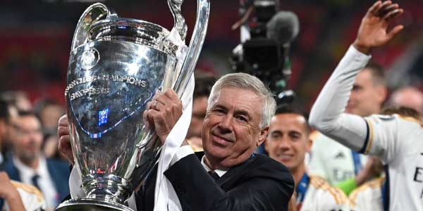 أنشيلوتي يُتوّج ملكًا لدوري أبطال أوروبا للمرة الخامسة!