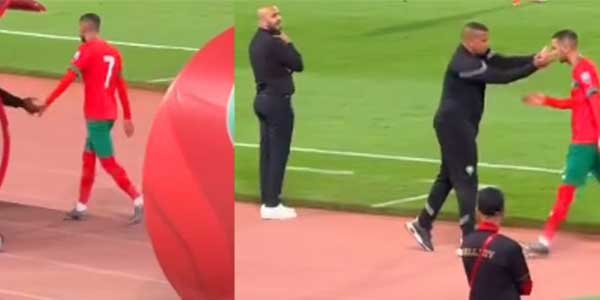 تغييير الركراكي يغضب زياش في مباراة زامبيا